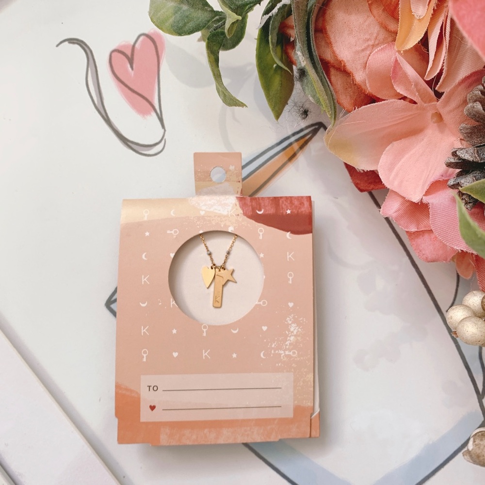 Anthropologie Monogram Charm Necklace